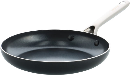 Kochstar nacht keramische koekenpan - 24cm - pfas-vrij - inductie koekenpan - inductie pan - vaatwasserbestendig - ovenbestendig tot 200° c - keramische anti-aanbaklaag - rvs handgreep - rvs rand - zwart