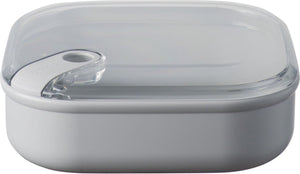 Omada - pull box lunchbox vierkant laag 1 liter - polypropyleen - grijs -