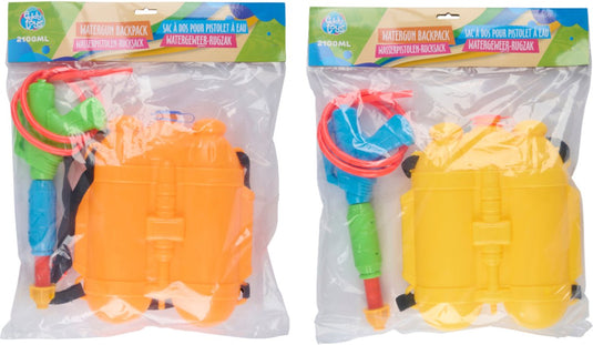 Eddy toys waterpistool rugzak 2100 ml - zomers waterspeelgoed - 1 willekeurige kleur