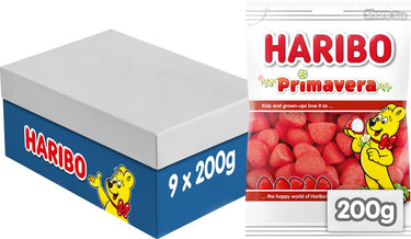 Haribo primaveren - snoep schuim aardbeiensmaak - 9 x 200g