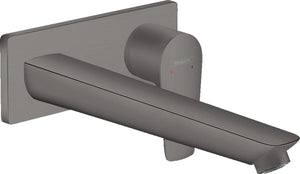 Hansgrohe talis e - wastafelmengkraan - ééngreeps bediening - met afvoerplug - 225mm maat - brushed black chrome