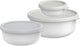 Mepal bewaardoosset 3-delig lumina - 2.5 l - magnetronbakje met deksel - white