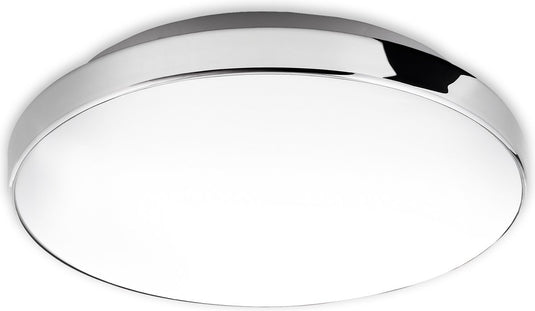 Briloner malbona - badkamerlamp plafondlamp - plafonnière badkamerverlichting - 13 watt - 1.200 lumen - 4.000 kelvin - wit-chroom - 28.5cm