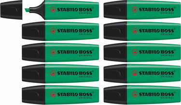 Stabilo boss original - markeerstift - hoogste kwaliteit - turquoise - doos 10 stuks