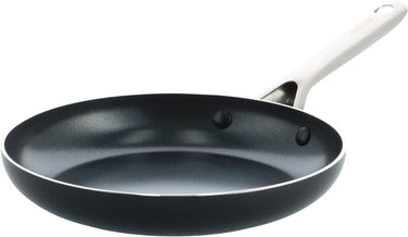 Kochstar nacht keramische koekenpan - 20cm - pfas-vrij - inductie koekenpan - inductie pan - vaatwasserbestendig - ovenbestendig tot 200° c - keramische anti-aanbaklaag - rvs handgreep - rvs rand - zwart