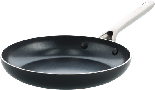Kochstar nacht keramische koekenpan - 20cm - pfas-vrij - inductie koekenpan - inductie pan - vaatwasserbestendig - ovenbestendig tot 200° c - keramische anti-aanbaklaag - rvs handgreep - rvs rand - zwart