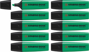 Stabilo boss original - markeerstift - hoogste kwaliteit - turquoise - doos 10 stuks
