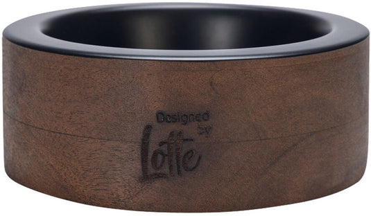 Designed by lotte milani - hondenvoerbak - hout rvs - zwart - 17x17x7 cm - 800 ml