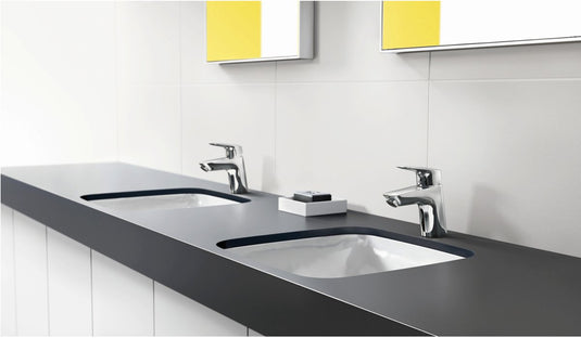 Hansgrohe logis - wastafelmengkraan - ééngreeps bediening - coolstart energiebesparend - met trekwaste - 70mm - chroom