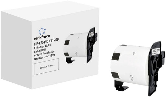 Renkforce rf-6027500, wit, zelfklevend printerlabel, doorlopend etiket, rol, papier, direct thermisch