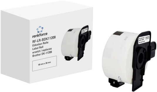 Renkforce rf-6027494, wit, zelfklevend printerlabel, doorlopend etiket, rol, papier, direct thermisch