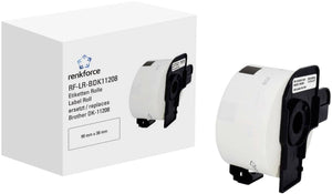 Renkforce rf-6027494, wit, zelfklevend printerlabel, doorlopend etiket, rol, papier, direct thermisch