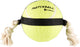 Flamingo hondenspeelgoed – matchball tennisbal met touw – hondenspeelgoed – hondentouw – hond bal – honden bal – 40 cm – geel