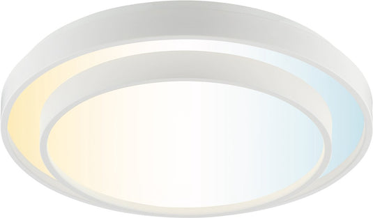 Brilliant faruz - plafondlamp - ø 39 cm - led 10w - cct - 3000k-6500k - dimbaar - nachtlicht - timer - afstandsbediening - wit
