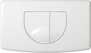Plieger main bedieningspaneel – bedieningspaneel toilet – 2 knoppen – bedieningspaneel wit