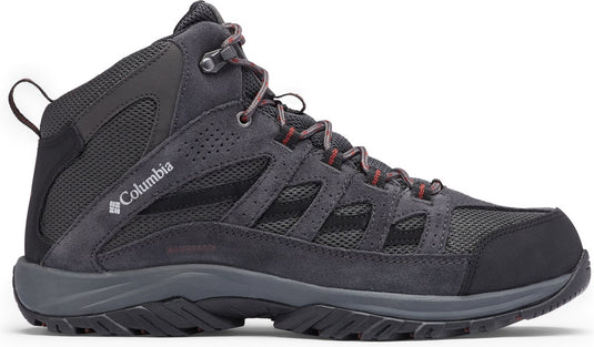 Columbia crestwood™ mid waterproof heren wandelschoenen - dark grey, deep rust