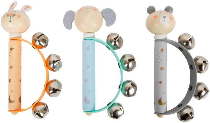 Afbeelding laden in galerijviewer, Small foot - houten baby tamboerijn dier pastel
