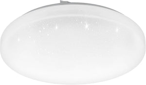 Eglo frania-s plafondlamp - led - ø33 cm - 1-lichts - wit kristaleffect