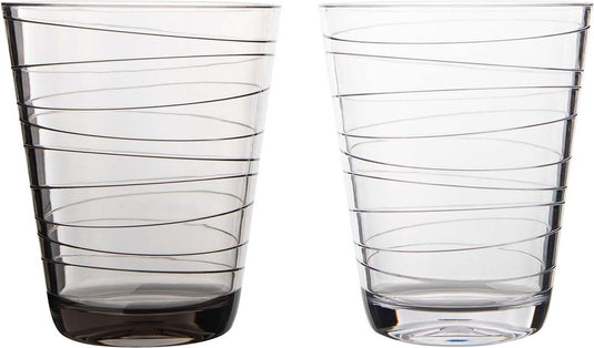 Gimex - linea line - waterglas - streepjes- 300 ml - 2 stuks