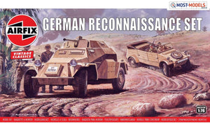 Airfix modelbouwpakket militaire voertuigen - 02312v german reconnaisance set plastic - 1:76 - modelbouw
