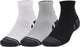 Under armour ua performance tech 3pk qtr unisex sportsokken - grijs - wit - grijs