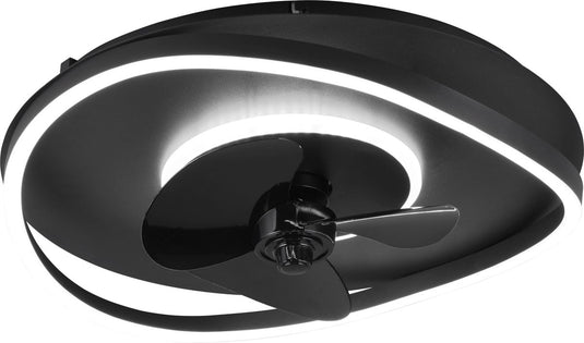 Rl live your light reality sortland - ventilator - zwart mat - incl. 1x smd 30 w - licht apart schakelbaar - geintegreerde dimmer - lichtkleur instelbare - nachtlampje - dimbaar met schakelaar - geheugenfunctie - 3 snelheidsinstellingen - timer - zomer- e
