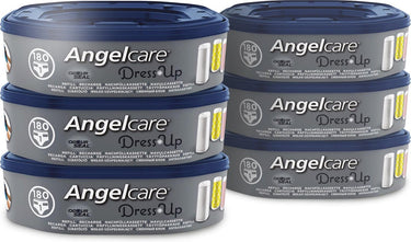 Angelcare navulling luieremmer baby - achthoekige navulcassettes - voor dress up - 6 stuks