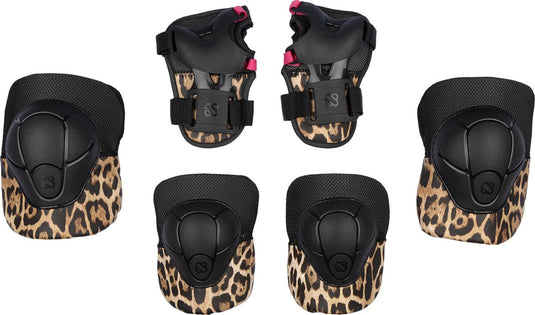 Nijdam skate beschermset panter kinderen - roar ready - zwart panter - maat s