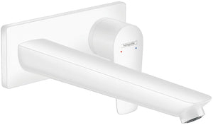 Hansgrohe talis e - wastafelmengkraan - ééngreeps bediening - met afvoerplug - 225mm maat - mat wit