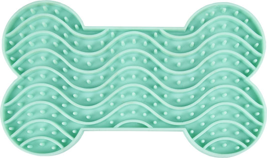 Flamingo likmat yummee – muntgroen – s – 15 x 8,6 x 1,9 cm – antischrok likmat voor kleine honden en katten