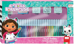 Multiprint gabby's poppenhuis kleurset met stempels 41-delig knutselset.