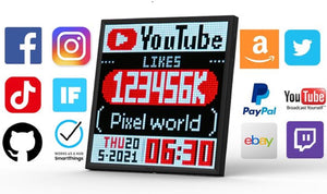Divoom - pixoo 64 - pixel art led display - met app - voor al je notificaties (26x26cm)