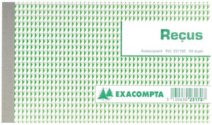 Exacompta - reçus, ft 10,5 x 18 cm, franstalig, dupli (2 x 50 vel)