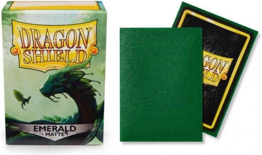 Arcane tinmen dragon shield card sleeves: standard matte green emerald - 100 stuks