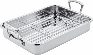 Scanpan impact braadslede rvs met rooster 42x26 cm