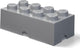Lego - opbergbox brick 8 - polypropyleen - grijs