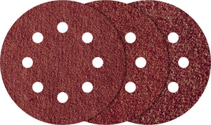 Wolfcraft - schuurpapier set 125mm – 25 stuks - korrel 80 – voor excentrische schuurmachines - 2070100