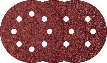 Wolfcraft - schuurpapier set 125mm – 25 stuks - korrel 80 – voor excentrische schuurmachines - 2070100