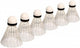 Non-branded badminton shuttles wit 5 stuks