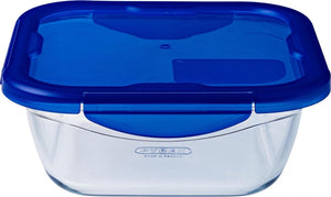 Pyrex - cook go schaal vierkant met deksel 1,9 liter - transparant