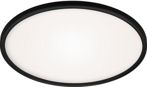 Briloner slim - led plafonniére - plafondlamp met achtergrondverlichting - 22 watt - 3000 lumen - 4000 kelvin - wit-zwart