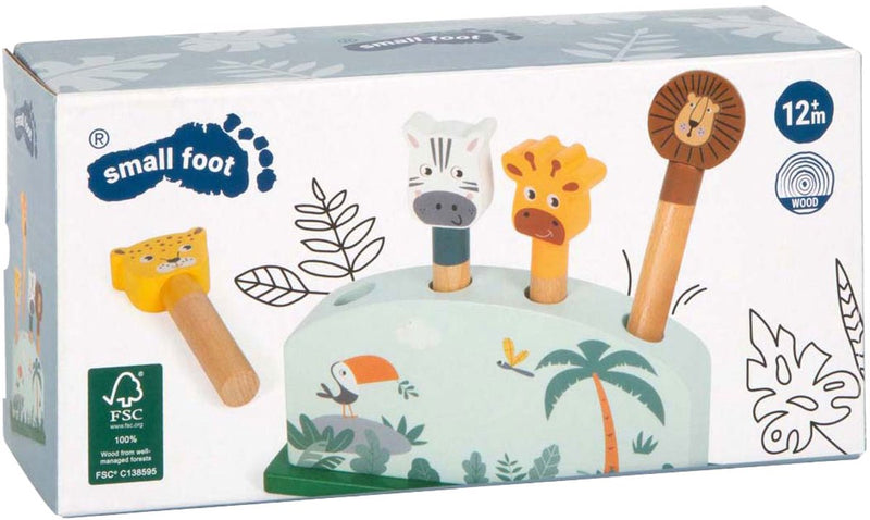 Afbeelding laden in galerijviewer, Small foot - houten dierenvormenspel safari fsc
