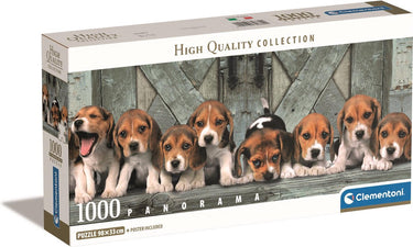 Clementoni - puzzel - 1000 stukjes - beagles panorama - puzzel voor volwassenen