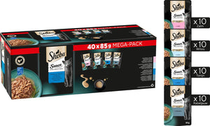 Sheba kattenvoer sauce collection - natvoer - vis selectie in saus - 40 x85g mega pack
