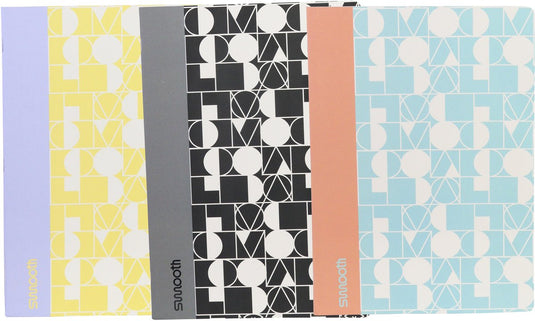 Ancor schrift smooth a5 ruit 5mm 48 vel 90 grams krimp 4 stuks assorti - an-113235-c