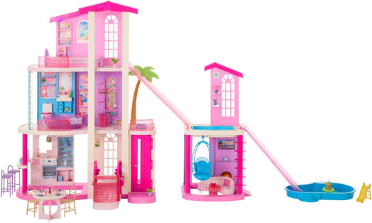Barbie droomhuis poppenhuis- meer dan 65 onderdelen - inclusief meubels en accessoires