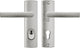 Axa veiligheidsbeslag (curve plus) kortschild inox geslepen: kruk-kruk (model blok) pc72 met kerntrekbeveiliging skg***