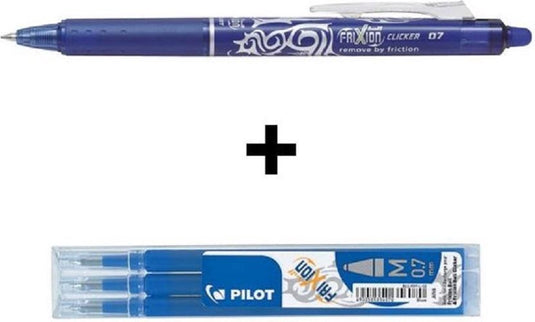 Pilot frixion - clicker blauw + 3 vullingen - in blister