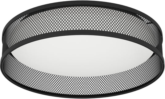 Eglo luppineria plafondlamp - led - ø 38,5 cm - zwart|wit - staal