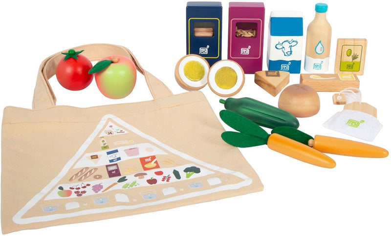 Afbeelding laden in galerijviewer, Small foot - houten speeleten vegetarisch voedselset, 17dlg.
